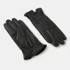 Accessories Luxe Leather Gloves Black