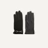 Accessories Leather Horsebit Gloves Black