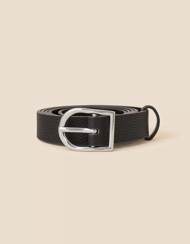 Accessories Plain Buckle Belt Black - Image 2