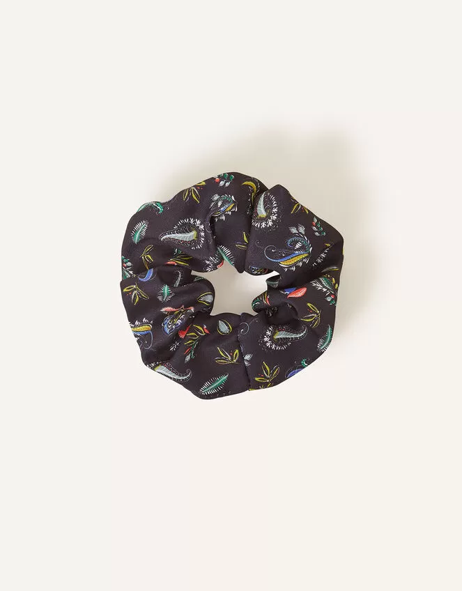 Accessories Large Paisley Print Satin Scrunchie