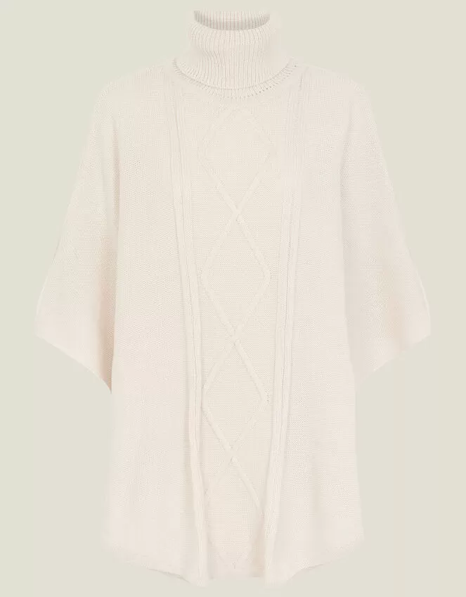 Accessories Cable Knit Poncho - Image 4