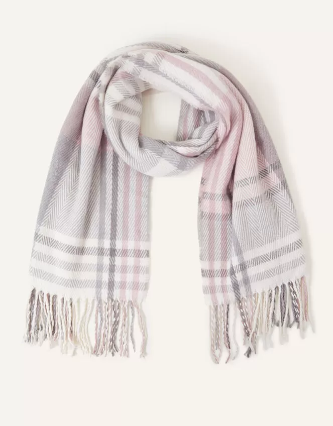 Accessories Pastel Check Blanket Scarf