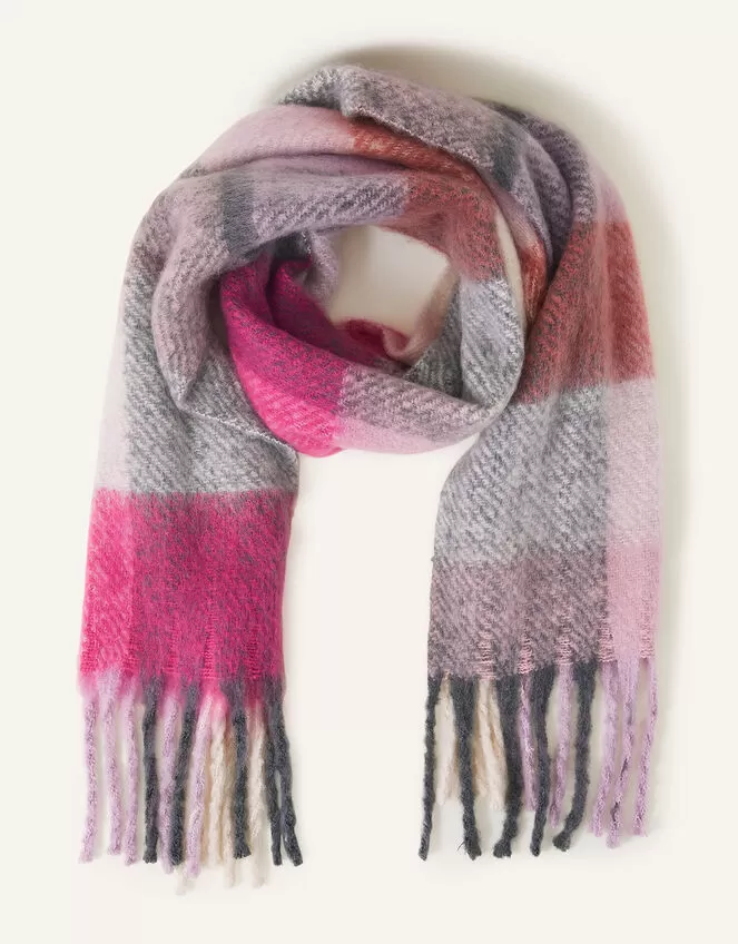 Accessories Super-Fluffy Check Scarf