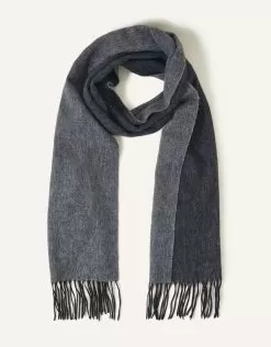 Accessories Luxury Scarf In Wool Blend Grey
