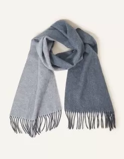 Accessories Luxury Scarf In Wool Blend Blue