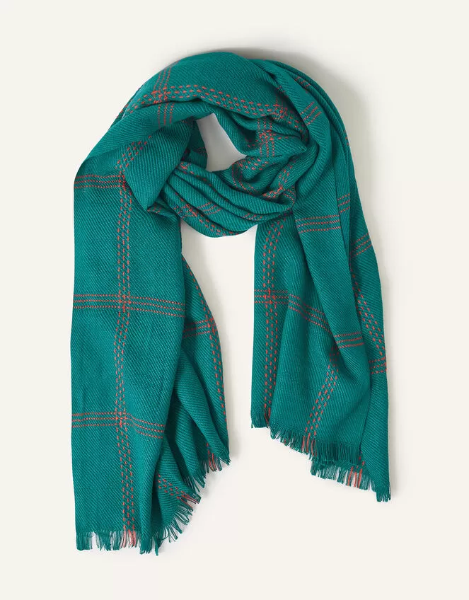 Accessories Wandsworth Check Print Scarf