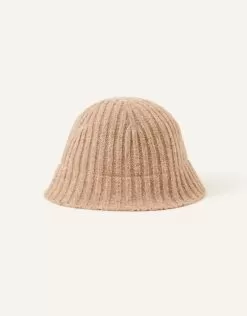Accessories Knit Bucket Hat Camel