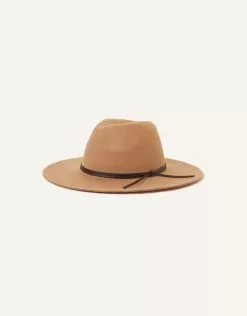 Accessories Wool Fedora Camel