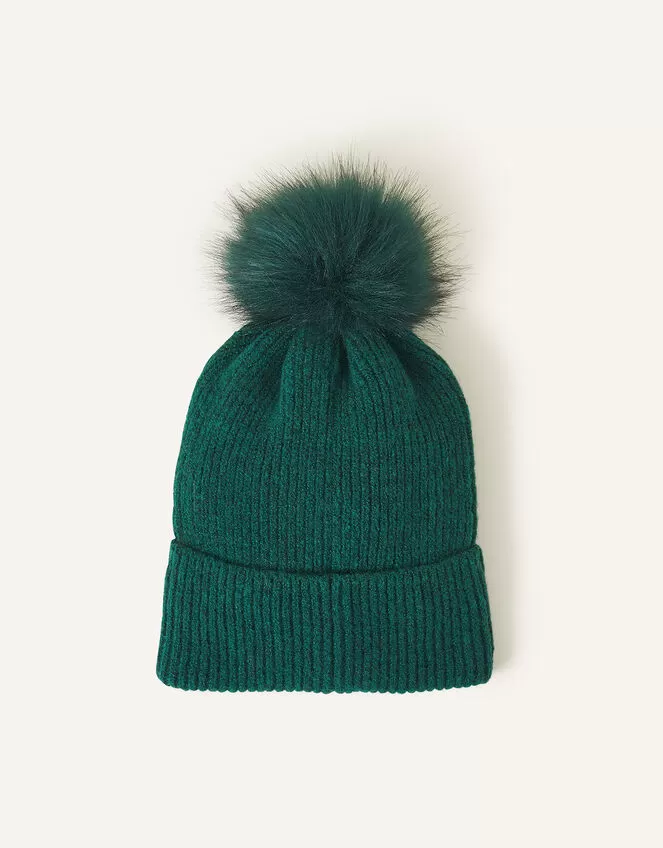 Accessories Knit Pom-Pom Beanie Green