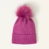 Accessories Knit Pom-Pom Beanie Purple