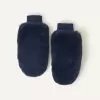 Accessories Faux Fur Mittens Blue