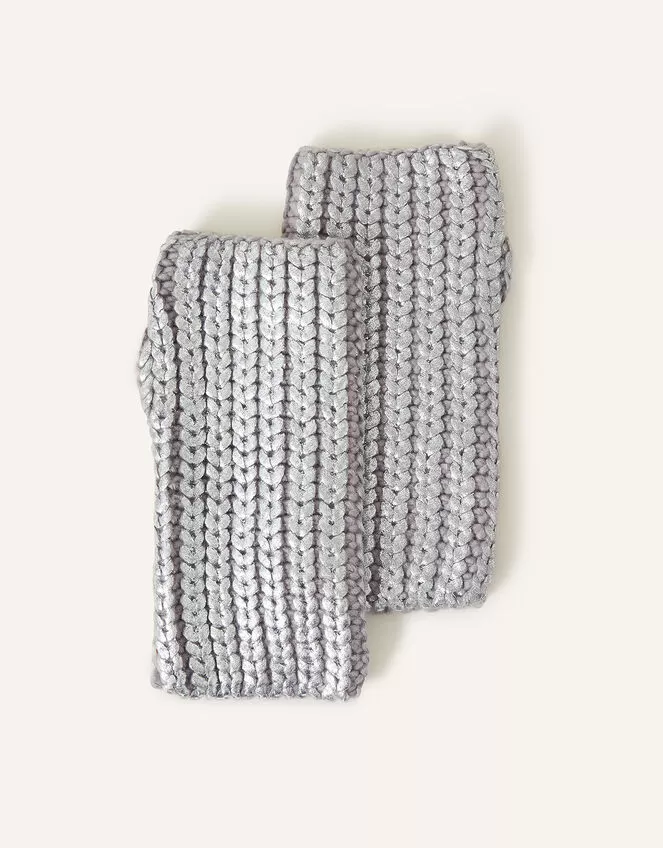 Accessories Metallic Cut Off Gloves