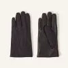 Accessories Leather Gloves In Wool Blend Grey