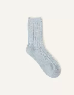Accessories Cable Boot Socks In Wool Blend