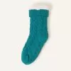 Accessories Cable Slipper Socks Teal