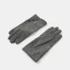 Accessories Button Detail Wool Gloves Grey