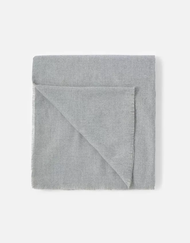Accessories Plain Super-Soft Blanket Scarf Grey - Image 3