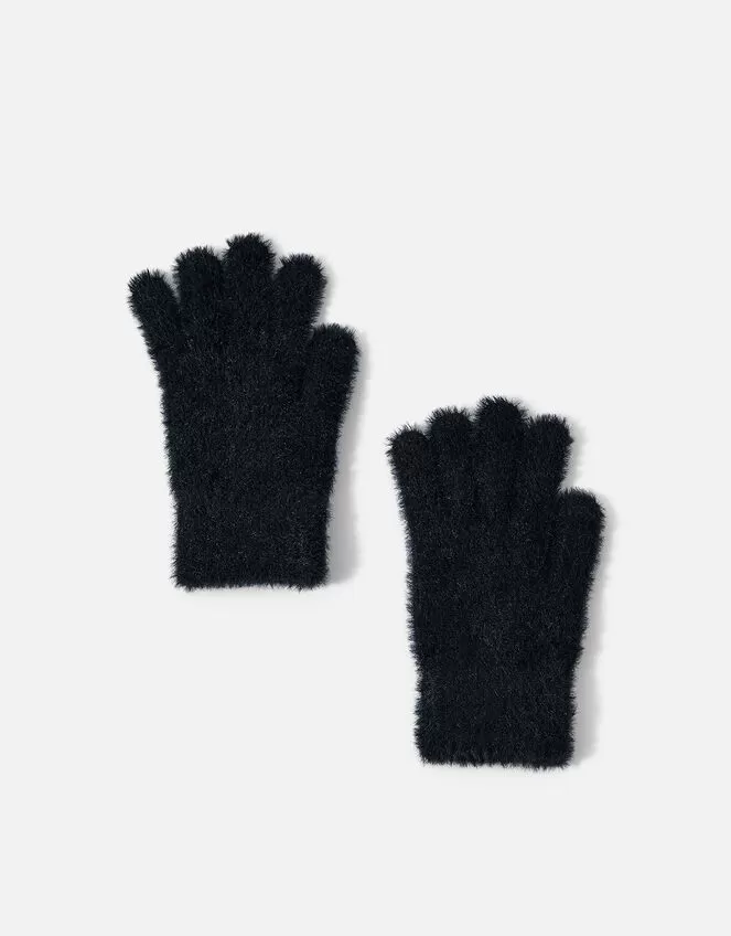 Accessories Super-Stretch Fluffy Knit Gloves