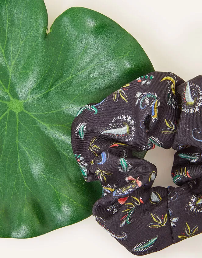 Accessories Large Paisley Print Satin Scrunchie - Image 2