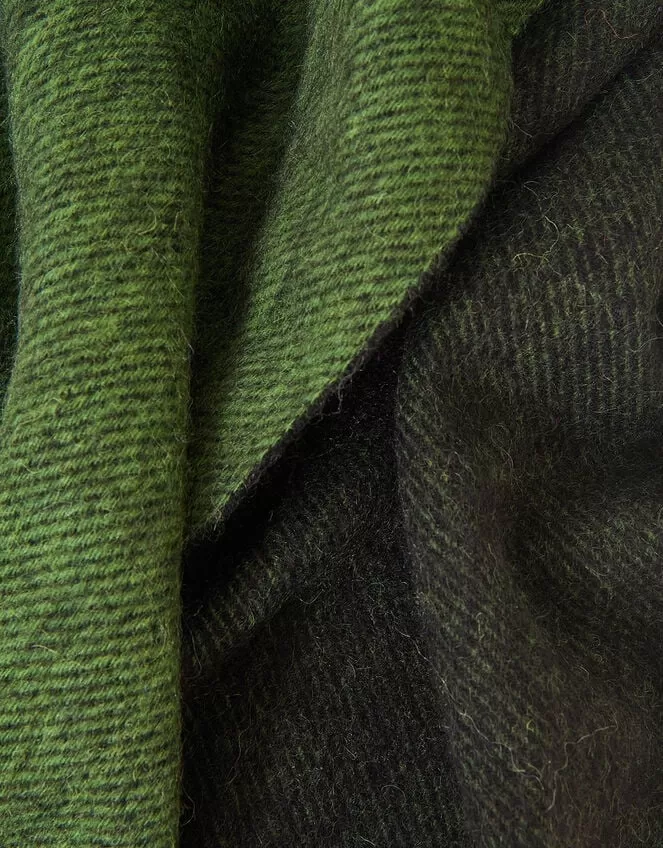 Accessories Luxury Scarf In Wool Blend Green - Image 2