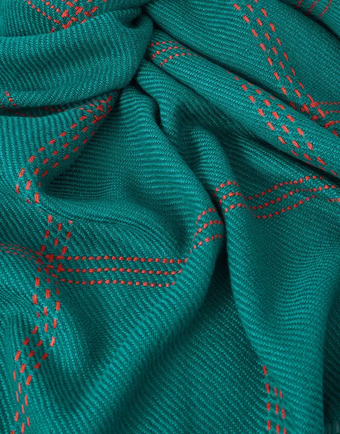 Accessories Wandsworth Check Print Scarf - Image 2