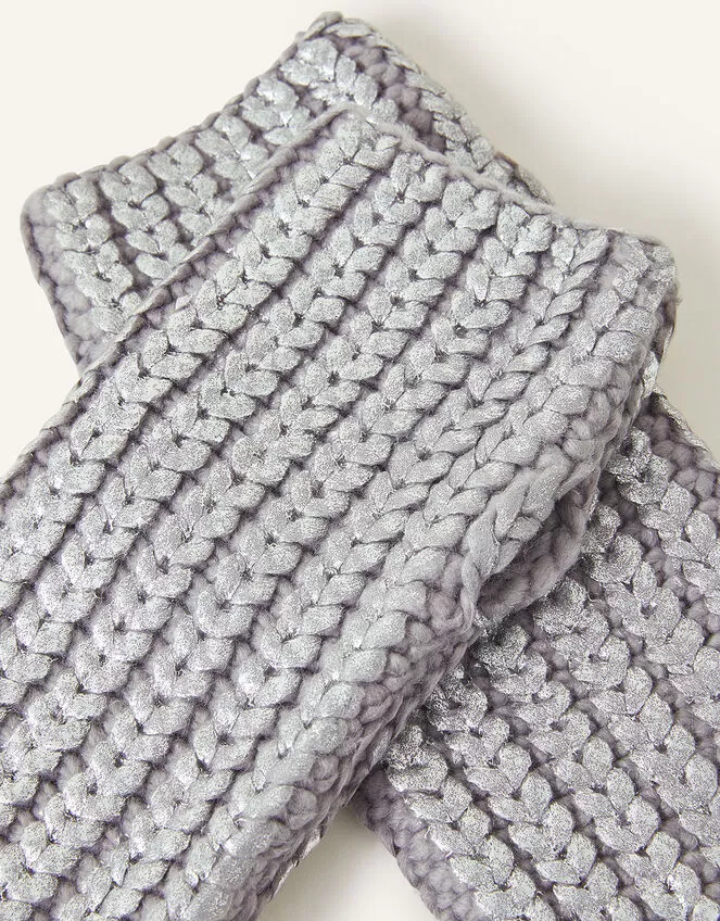 Accessories Metallic Cut Off Gloves - Image 2