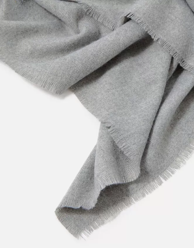 Accessories Plain Super-Soft Blanket Scarf Grey - Image 5