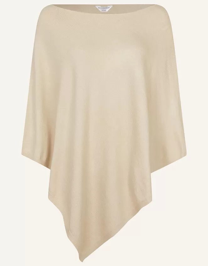 Accessories Knit Poncho Cream - Image 4