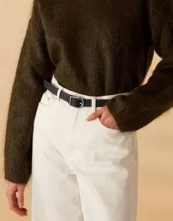 Accessories Plain Buckle Belt Black