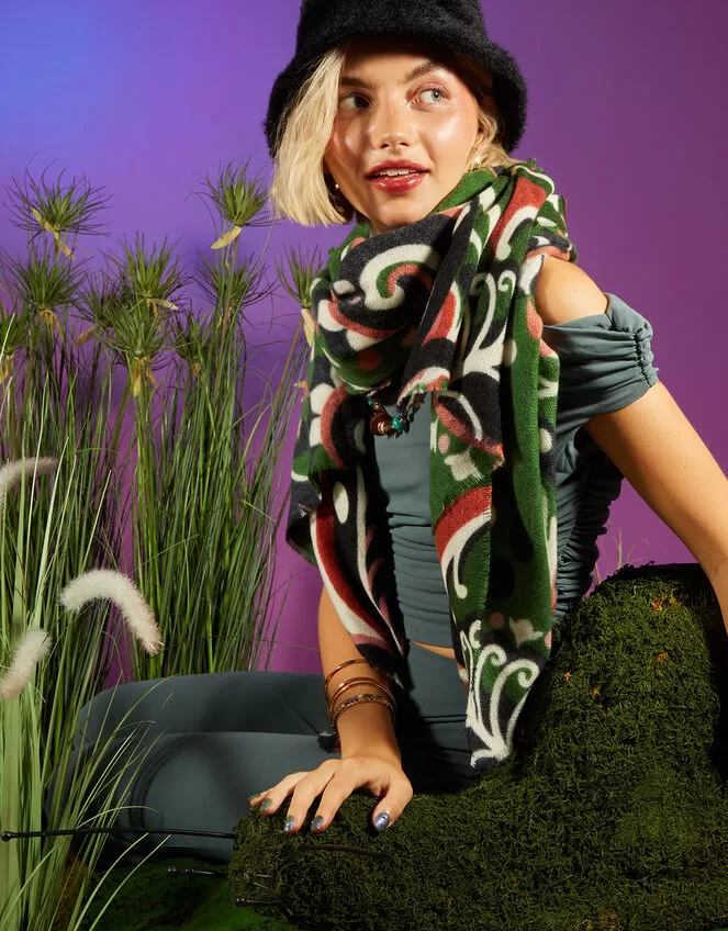 Accessories Paisley Print Blanket Scarf - Image 4