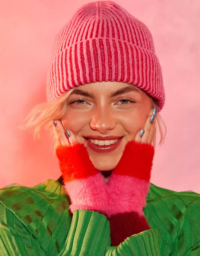 Accessories Colourblock Cut Off Gloves - Image 3