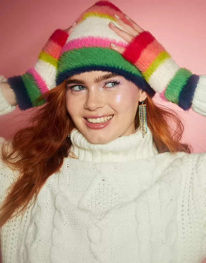 Accessories Fluffy Cut Off Gloves - Image 4