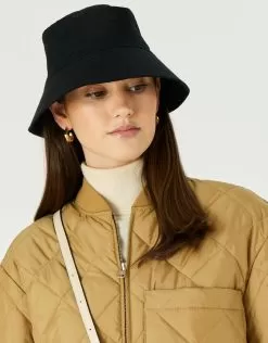 Bucket Hat In Eco-Friendly Cotton Black
