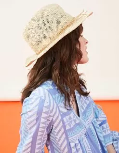 Accessories Straw Trim Hat Natural