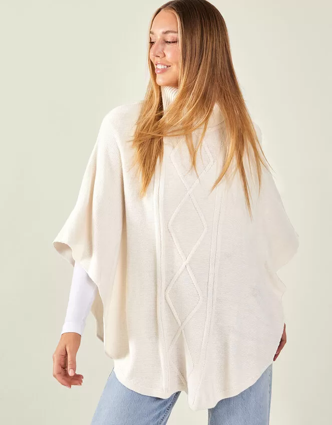 Accessories Cable Knit Poncho