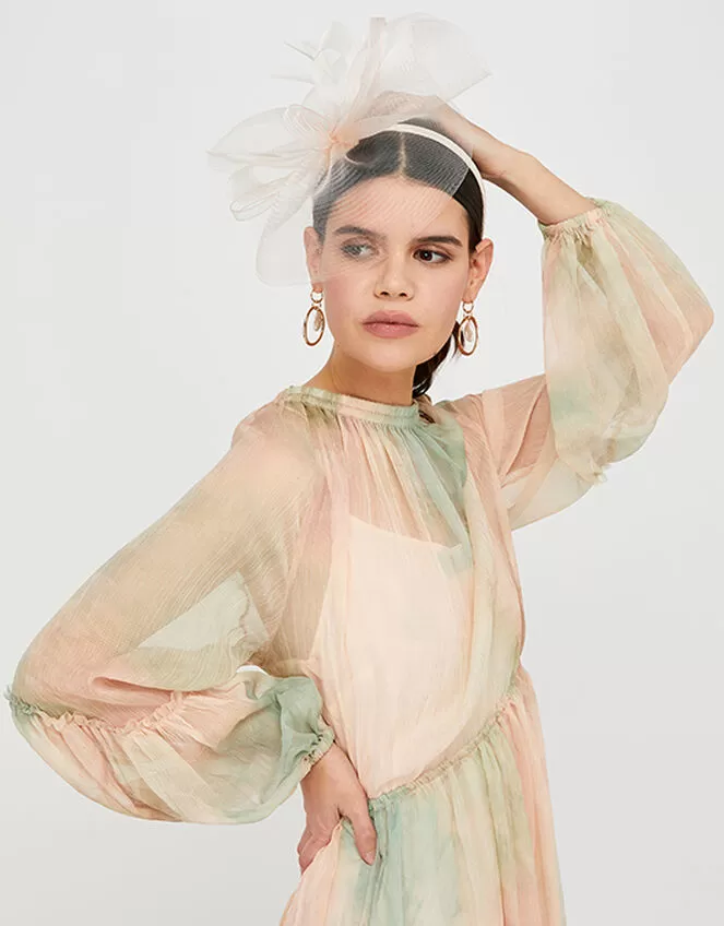 Mini Double Bow Crin Headband Pink