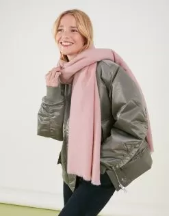 Accessories Plain Super-Soft Blanket Scarf Pink