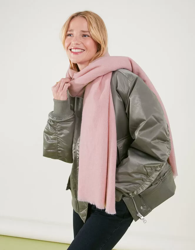 Accessories Plain Super-Soft Blanket Scarf Pink