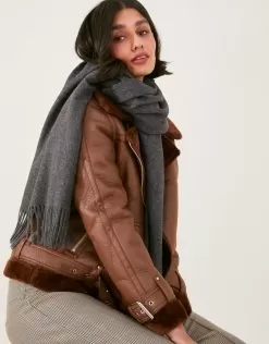 Accessories Super-Soft Blanket Scarf Grey