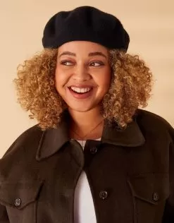 Accessories Beret Hat In Pure Wool