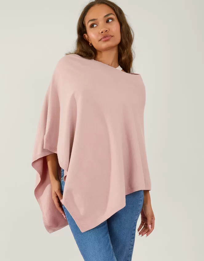 Accessories Knit Poncho Pink - Image 2
