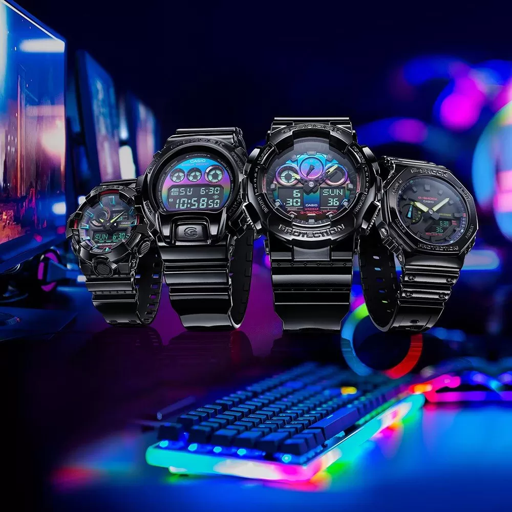 G-Shock Classic Style GA-2100RGB-1AER Virtual Rainbow Watch - Image 9